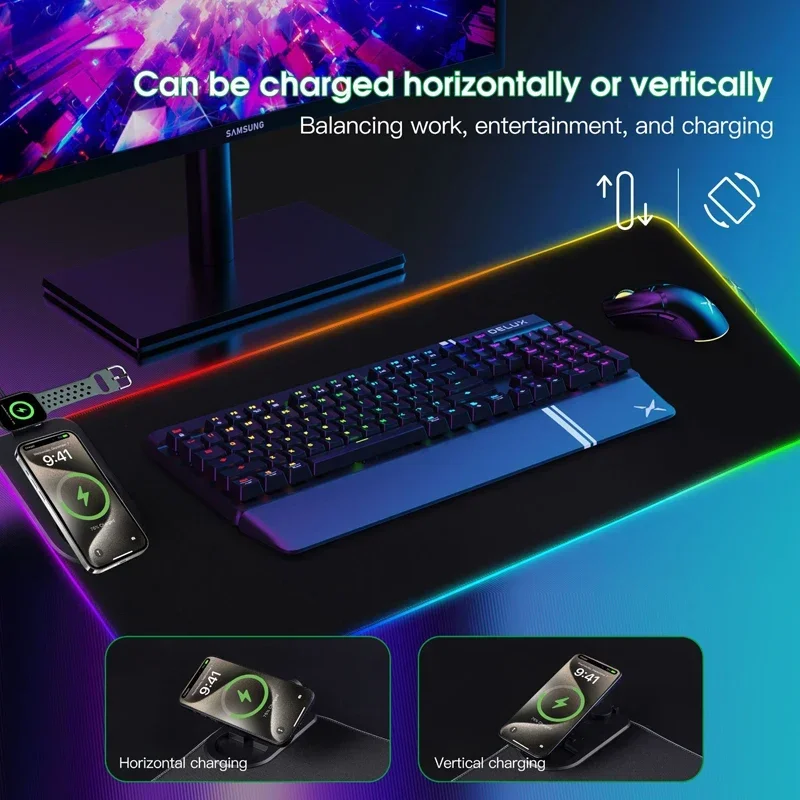 Wireless Charging 3-In-1 RGB M - Mouse Charging Pad ulasan dan harga