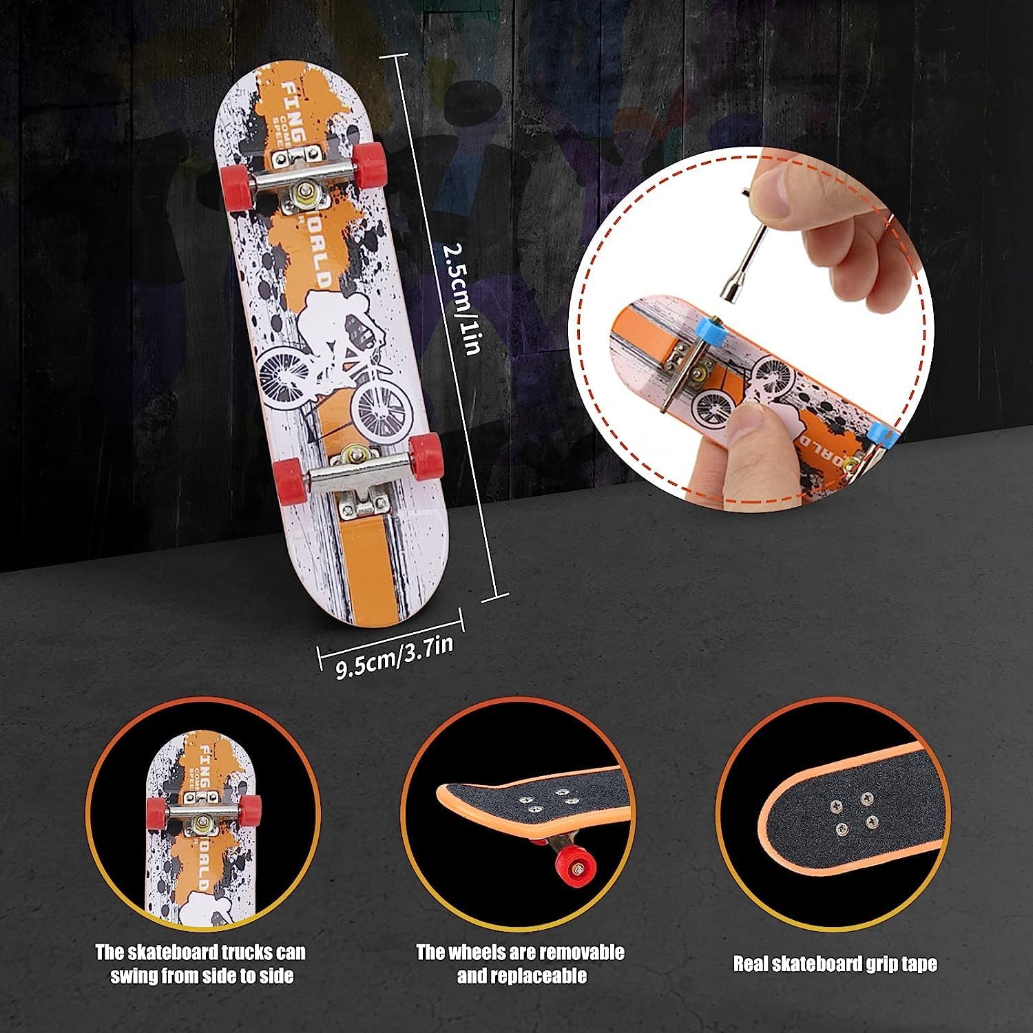 6-In-1 Finger Skateboards DIY  - Tech Deck Accessories ulasan dan harga