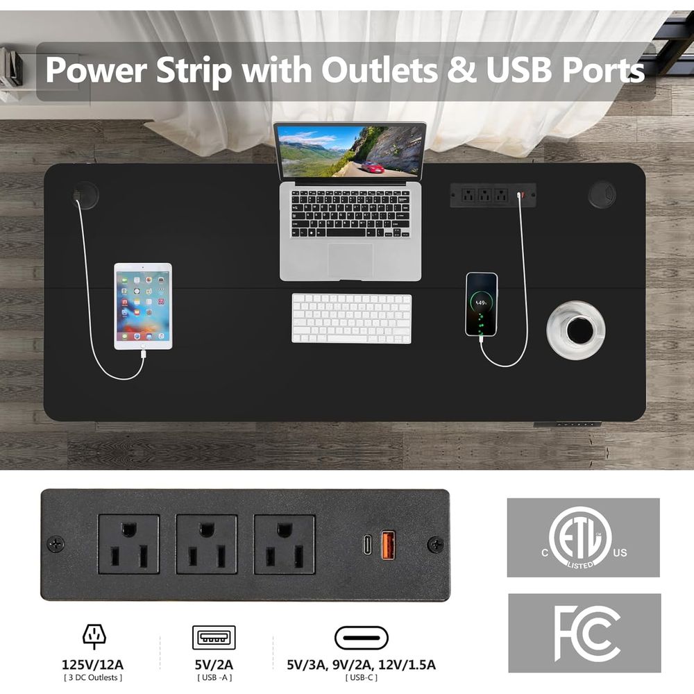 Electric Standing Desk 63 x 24 - Mouse Charging Pad ulasan dan harga