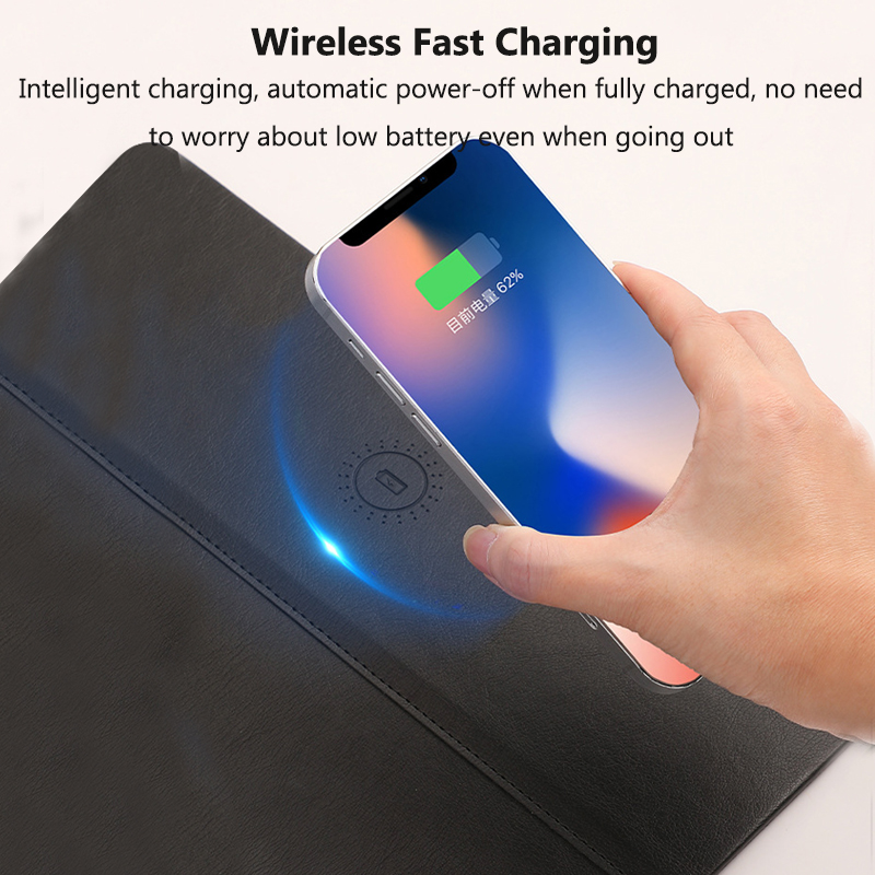 Wireless Charging PU Mouse Pad - Mouse Charging Pad ulasan dan harga