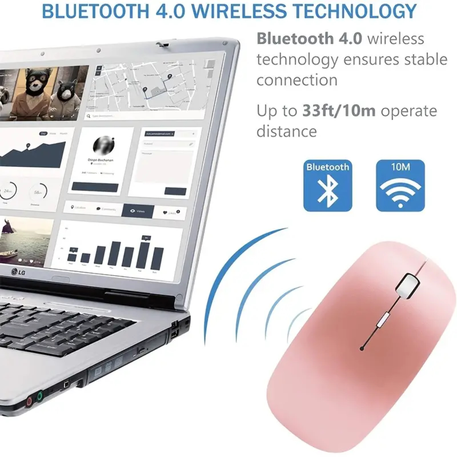 Mouse Wireless Chargign Comput - Mouse Charging Pad ulasan dan harga