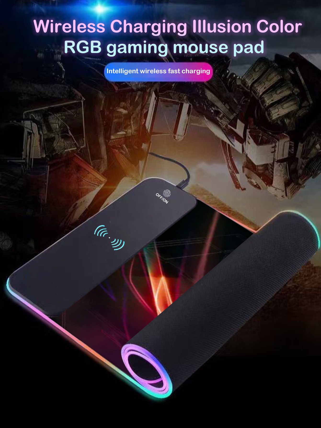 RGB Illuminated Multi - functi - Mouse Charging Pad ulasan dan harga