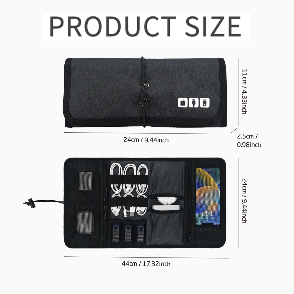 Portable Foldable Travel Cable - Tech Accessories Organizer ulasan dan harga