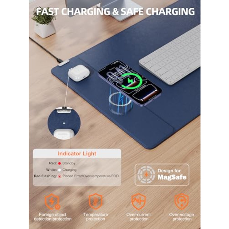 Mouse Pad with 15W Wireless Ch - Mouse Charging Pad ulasan dan harga
