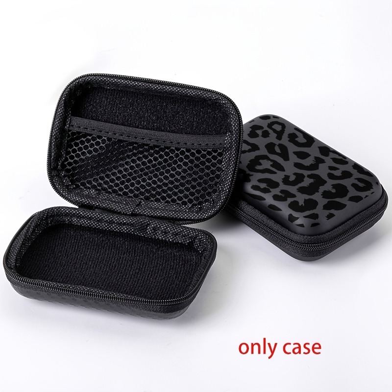 Black Leopard Print EVA Hard S - Tech Accessories Organizer ulasan dan harga