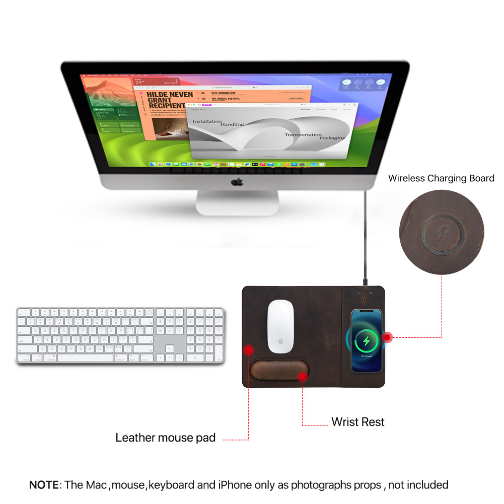 Mouse Pad with 15W Phone Wirel - Mouse Charging Pad ulasan dan harga