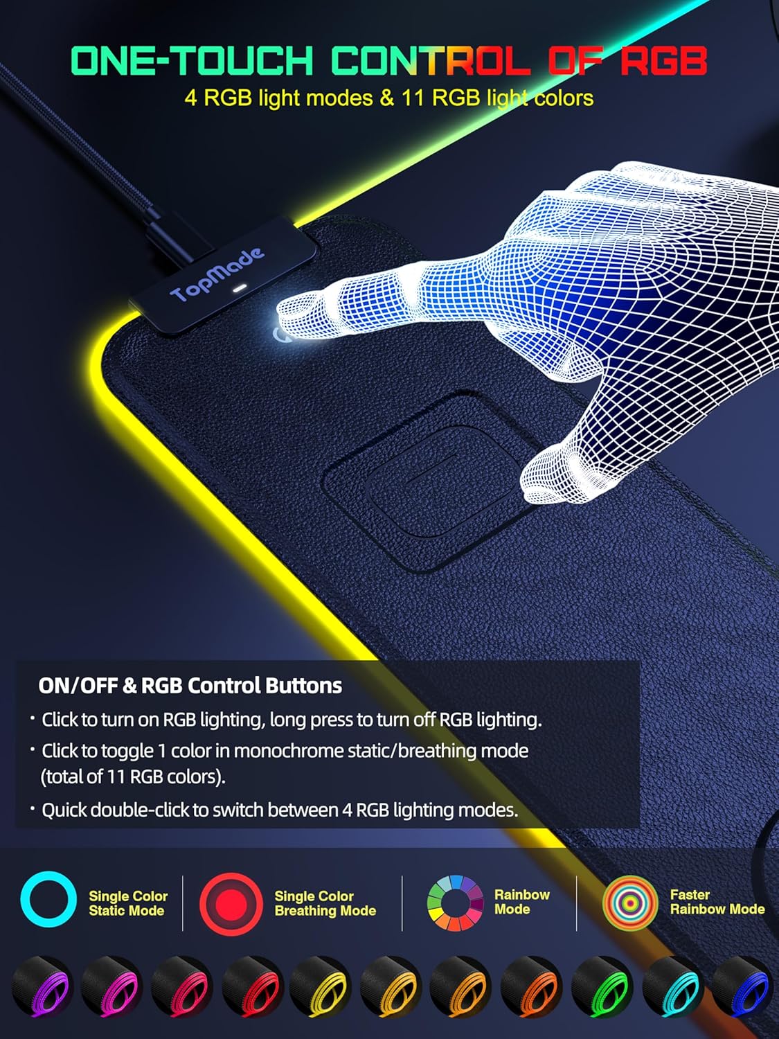 Wireless Charging RGB Mouse Pa - Mouse Charging Pad ulasan dan harga