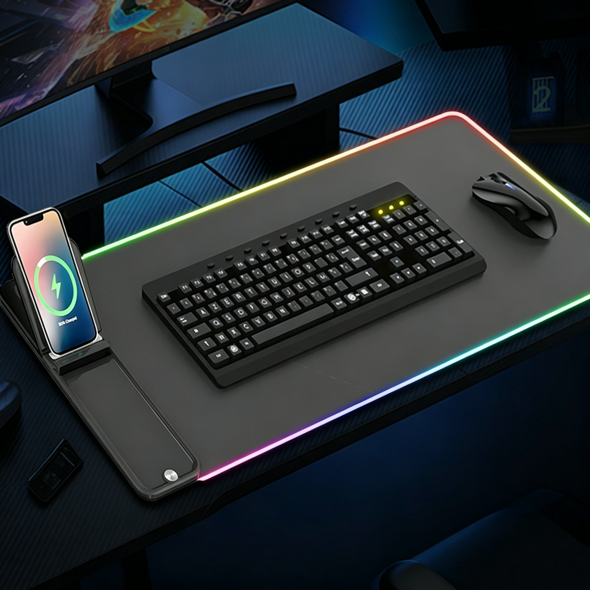 H18 15W Fast Charging Keyboard - Mouse Charging Pad ulasan dan harga
