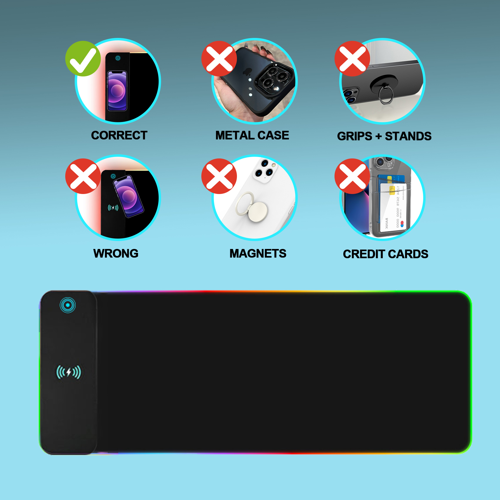 Wireless Charging RGB Gaming M - Mouse Charging Pad ulasan dan harga